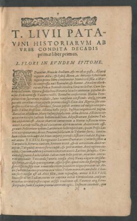 T. Livii Patavini Historiarum Ab Urbe Condita Decadis primae ...
