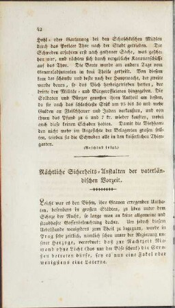 Nächtliche Sicherheits-Anstalten der vaterländischen Vorzeit.
