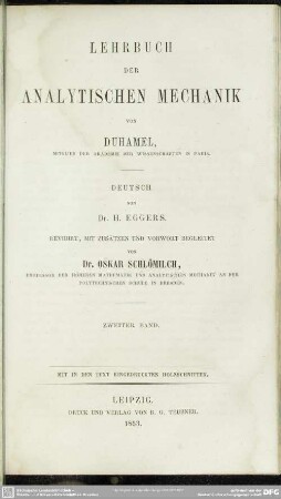 2: Lehrbuch der analytischen Mechanik