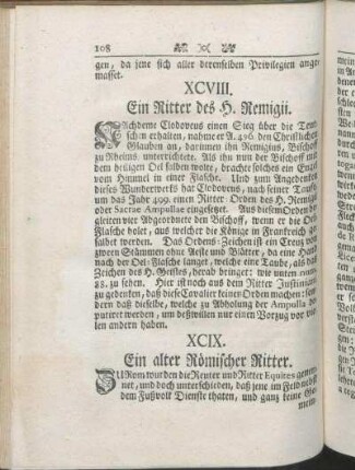 XCVIII. EIn Ritter des H. Remigii.