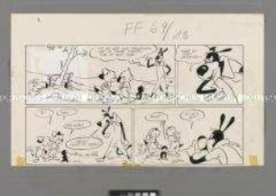 Hauptmann Lupo - Originalzeichnungen, Blatt 1 des Comics "Fix & Foxi", Band 69