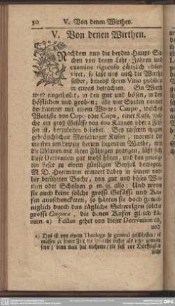 V. Von denen Wirthen