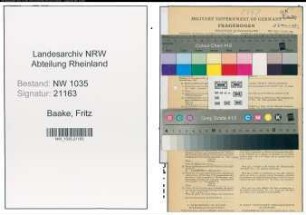 Entnazifizierung Fritz Baake , geb. 12.11.1889 (Dreher)