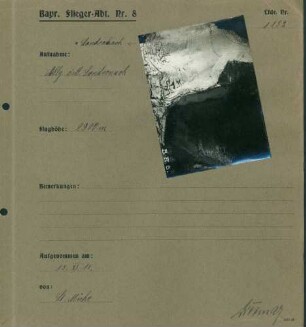 Foto der Stellungen östlich von Sondernach (Luftbild)