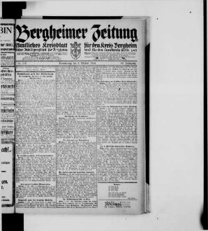 Bergheimer Zeitung. 1905-1943