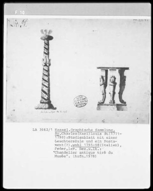 Leuchtersäule und ein Postament