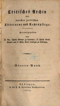 Juridisches Archiv. 4. 1804