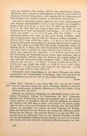 118-119 [Rezension] Schurr, Viktor, Seelsorge in einer neuen Welt