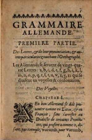 Grammaire Allemande et Françoise