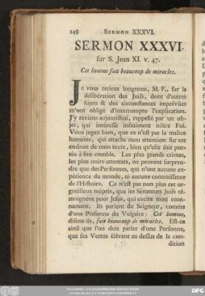 Sermon XXXVI. sur S. Jean XI. v. 47.