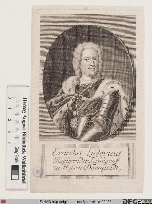 Bildnis Ernst Ludwig, Landgraf von Hessen-Darmstadt (reg. 1678(88)-1739)