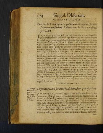 Observatio LIX. Impedito quando seruetur ius saluum sine protestatione.