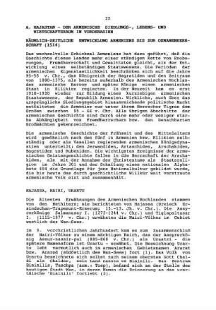 A. Hajastan - Der armenische Siedlungs-, Lebens- und Wirtschaftsraum in Vorderasien