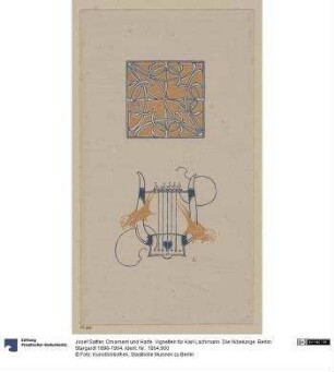 Ornament und Harfe. Vignetten für Karl Lachmann. Die Nibelunge. Berlin: Stargardt 1898-1904