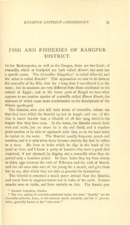 Fish and fisheries of Rangpur District