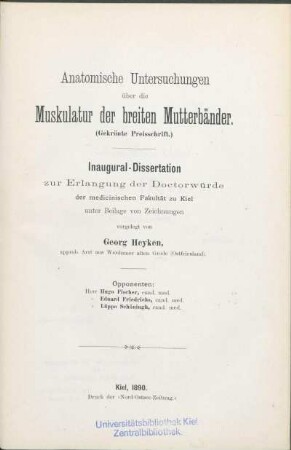 Anatomische Untersuchungen über die Muskulatur der breiten Mutterbänder