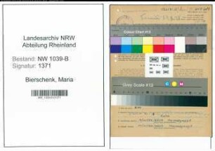 Entnazifizierung Maria Bierschenk , geb. 30.09.1900 (Sekretaerin)