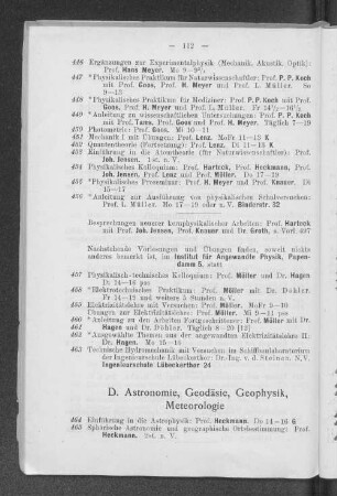 D. Astronomie, Geodäsie, Geophysik, Meteorologie