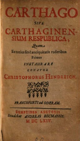 Carthago sive carthaginensium respublica