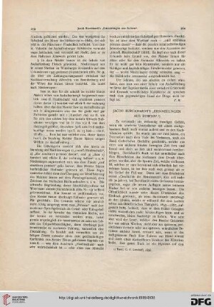 Jacob Burckhardt's "Erinnerungen aus Rubens"