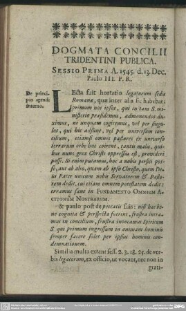 Dogmata Concilii Tridentini Publica