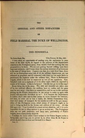 The dispatches of Field Marshal the Duke of Wellington, during his various campaigns in India, Denmark, Portugal, Spain, the Low Countries, and France. 5