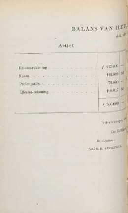 Balans van het reserve-fonds. d.d. ult° februarij 1875