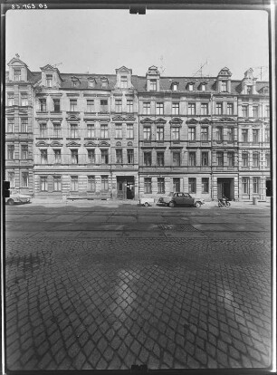 Görlitz-Altstadt, Landeskronstraße. Wohnhäuser. Straßenfront