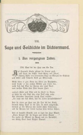VIII. Sage und Geschichte im Dichtermund