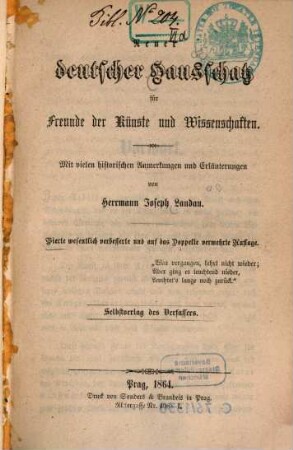 Neuer deutscher Hausschatz für Freunde der Künste und Wissenschaften : mit vielen historischen Anmerkungen u. Erläuterungen, 1