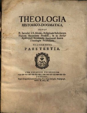 Theologia Historico-Dogmatica, 3