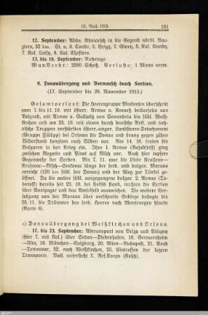 9. Donauübergang und Vormarsch durch Serbien