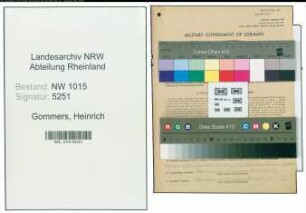 Entnazifizierung Heinrich Gommers , geb. 04.05.1910 (Malermeister)