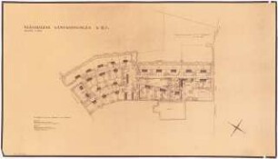 Gärten an den reichseigenen Werkswohnungen, Hohensaaten: Lageplan mit Gartenplan 1:1000