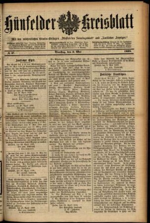 Ausgabe vom Dienstag, den 03. Mai 1898.