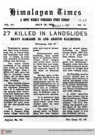 No. XLVIII (19 July 1959)