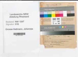 Entnazifizierung Johannes Grosse-Heilmann , geb. 07.12.1893 (Beamter)