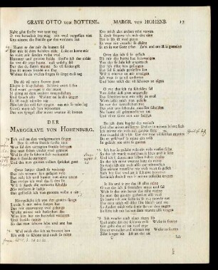 Der Marggrave Von Hohenburg.