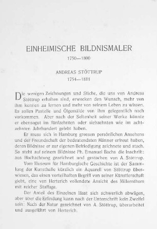Einheimische Bildnismaler 1750-1800