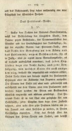 Das Petitions-Recht