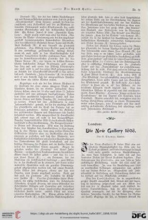 3: London: die New Gallery 1898