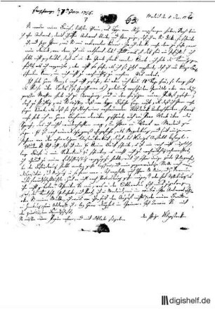 7: Brief von Carl Christoph Klopstock an Johann Wilhelm Ludwig Gleim