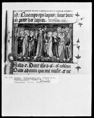 Perikopenbuch des Erzbischofs Kuno von Falkenstein: Christus predigt oder lehrt