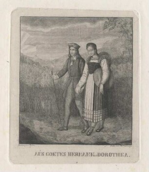 "Aus Goethes Hermann und Dorothea" Hermann und Dorothea auf der Wanderschaft