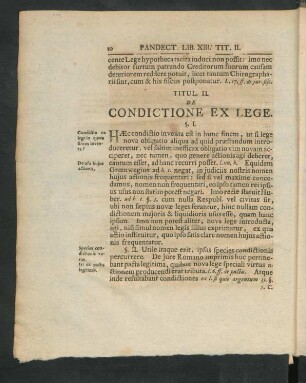 Titul II. De Condictione Ex Lege