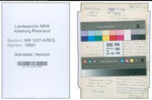 Entnazifizierung Heinrich Schneider , geb. 00.00.0000 (Bahnbeamter)