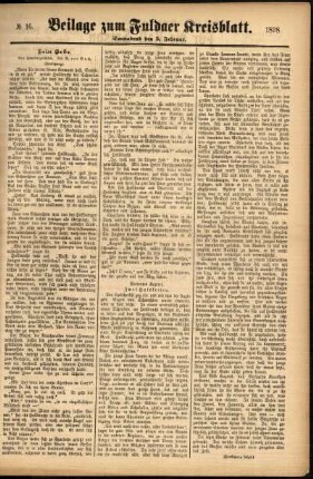 Zweite Ausgabe vom Samstag, den 05. Februar 1898.