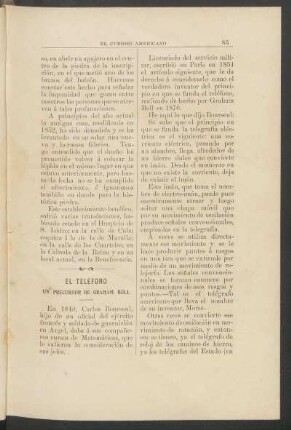El teléfono : Un precursor de Graham Bell