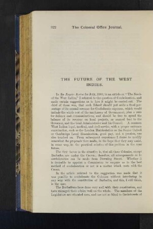 The Future of the West Indies
