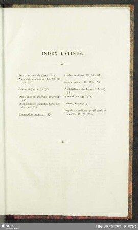 Index latinus